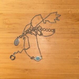 Evil eye necklace silver